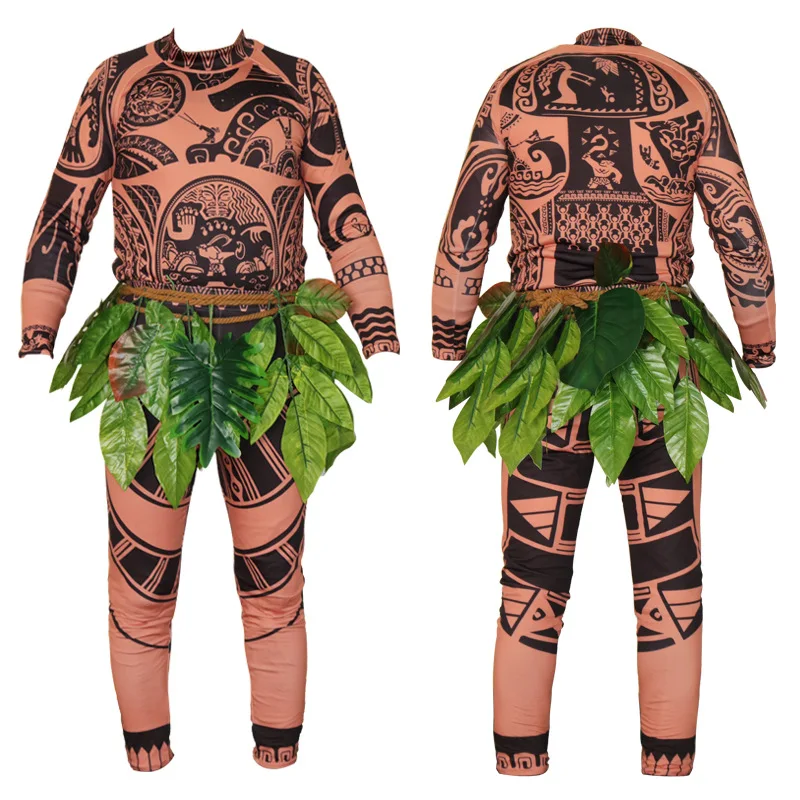 Movie Moana Maui карнавальный костюм полный комплект vaiana в стиле Мауи на Хэллоуин