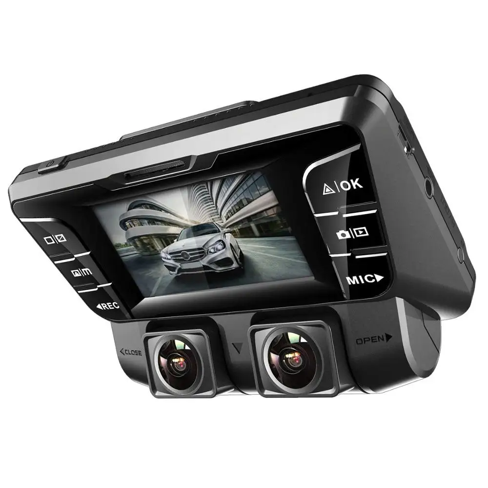 C2 Видеорегистратор Pruveeo C2 с инфракрасным ночным видением, 4K Dual 1080P спереди и внутри, видеорегистратор для автомобилей, грузовиков, такси - Название цвета: C2