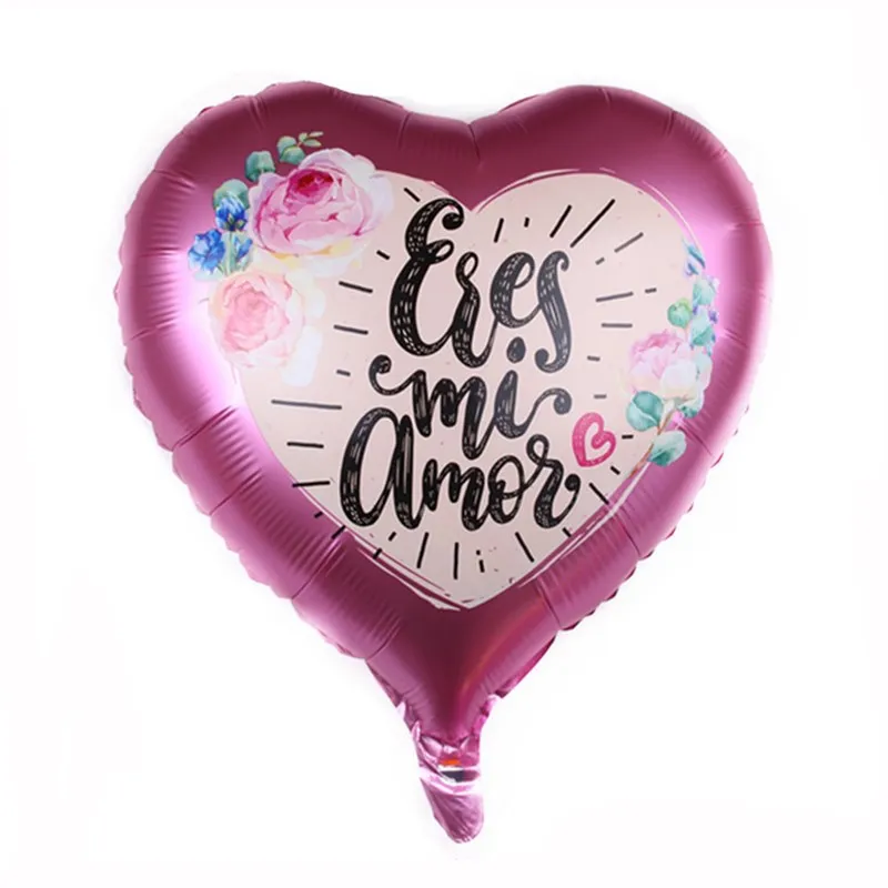 Figure balloon XXPWJ Новинка 18-дюймовые в форме сердца love алюминий воздушный шар, украшение для свадьбы, на День святого Валентина событие декоративный шар - Цвет: Figure balloon