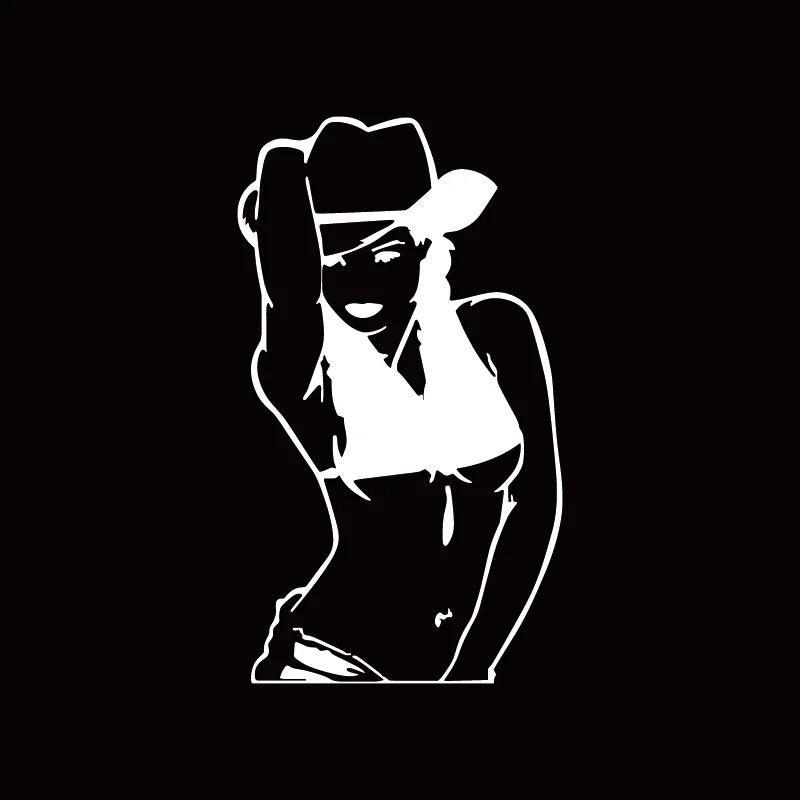 15 2*8 7 см сексуальная виниловая Автомобильная наклейка Cowgirl Горячая женская для