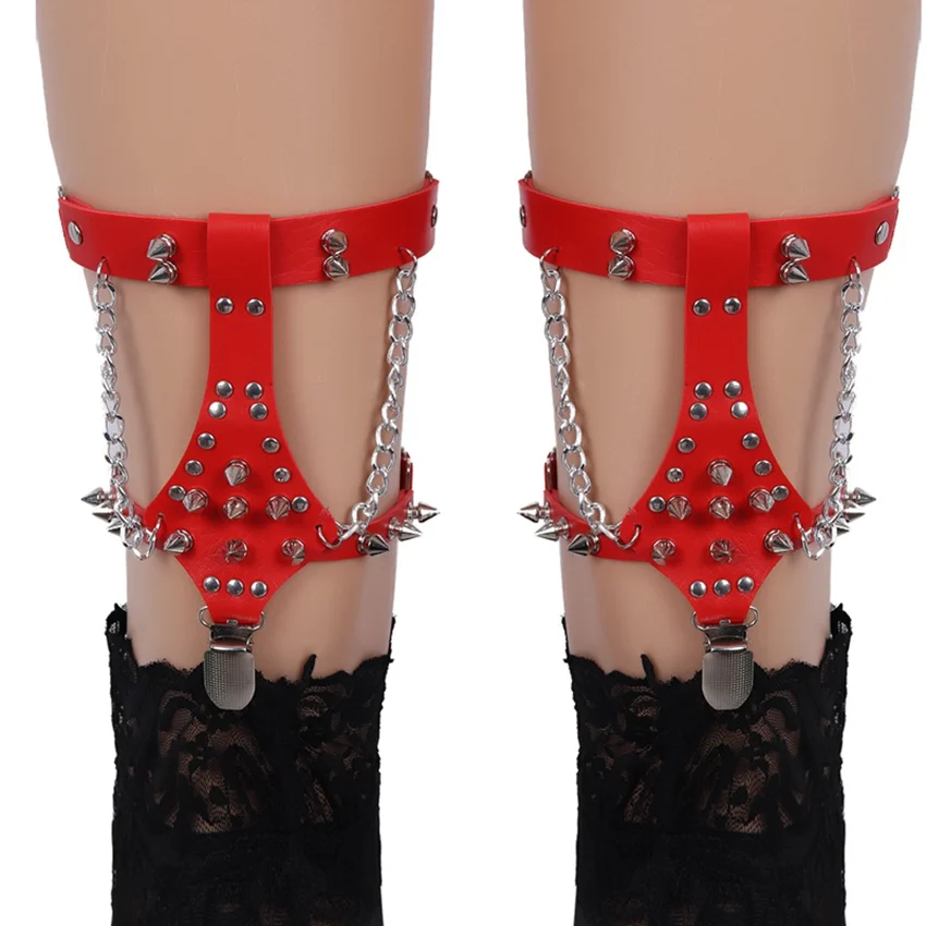 Модный женский ремень подвязка кожаные подвязки чулки готический панк нижнее