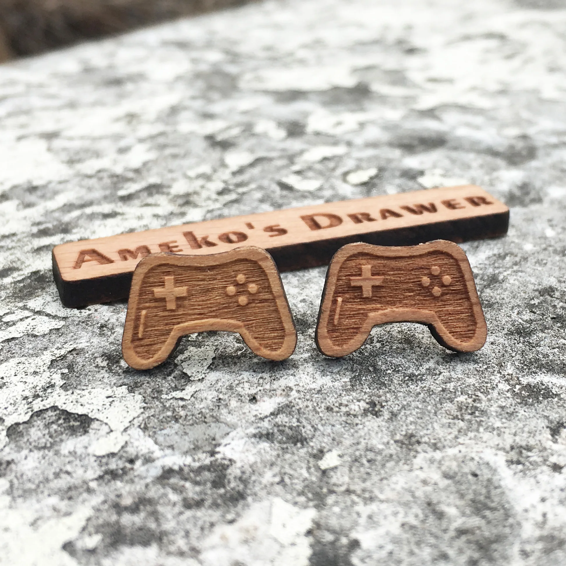 Геймерский стиль лазерная гравированная игра висячие серьги в виде игрового