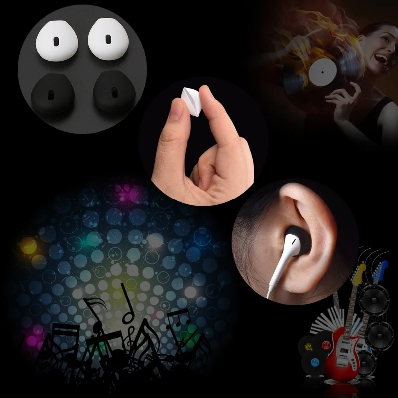 2 пары силиконовых вкладышей для наушников наушники-вкладыши с заушным крючком