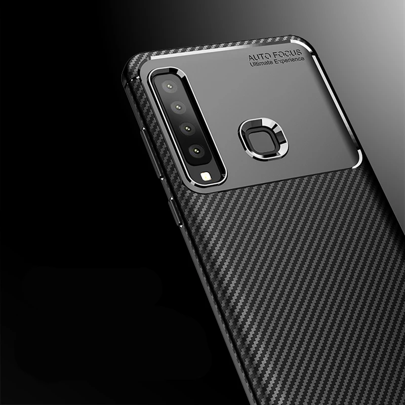 Чехол из углеродного волокна для Samsung Galaxy A9 2018 A920F SM тонкий прочный противоударный