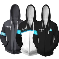 free shipping woman and mans game detroit become human rk 800 zipper hoodie cosplay costume wear jq 2603