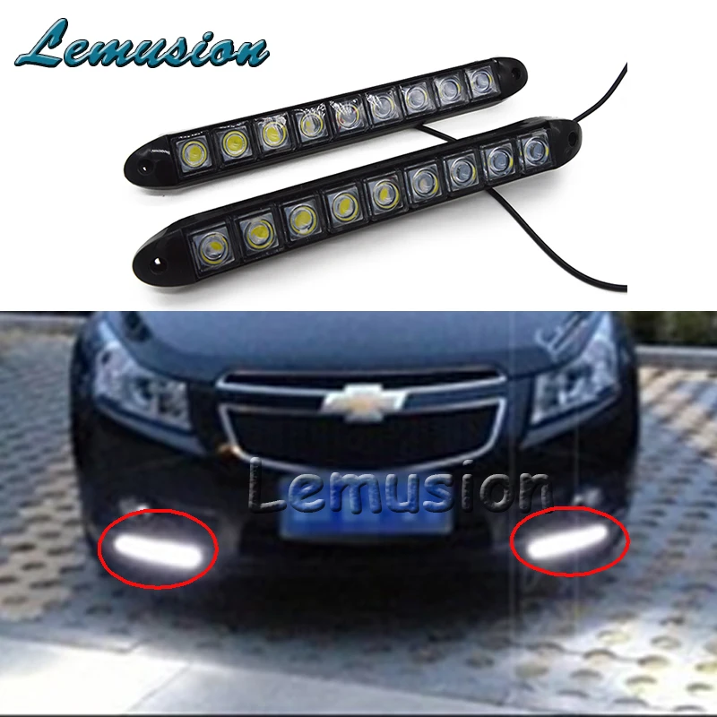 2X Автомобильный светодиодный дневной ходовой светильник 12 в 9 светодиодная лампа