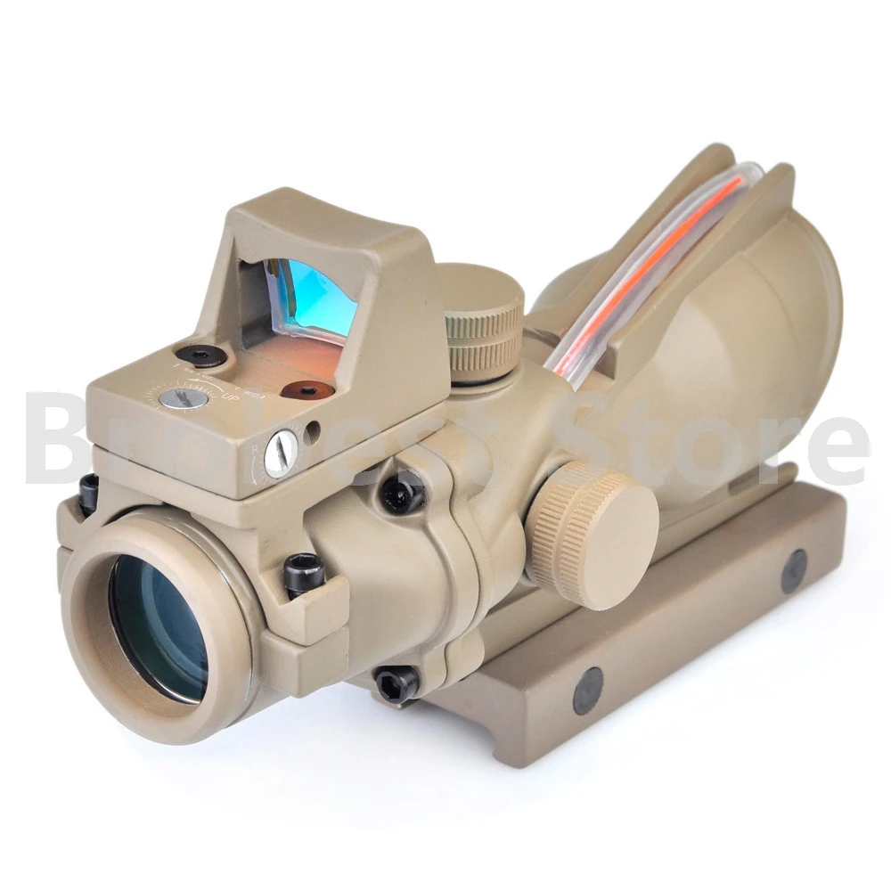 ACOG 4x32 красный оптический оптоволоконный прицел с мини Красный точка зрения