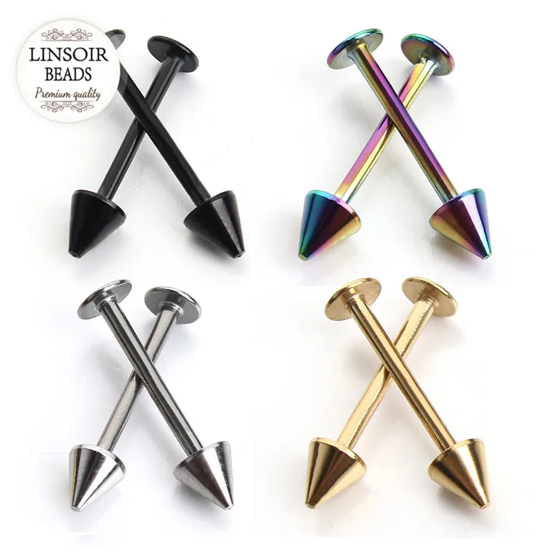 10 шт./лот серьги из нержавеющей стали стрелки гвоздики крючки кольца губы пирсинг