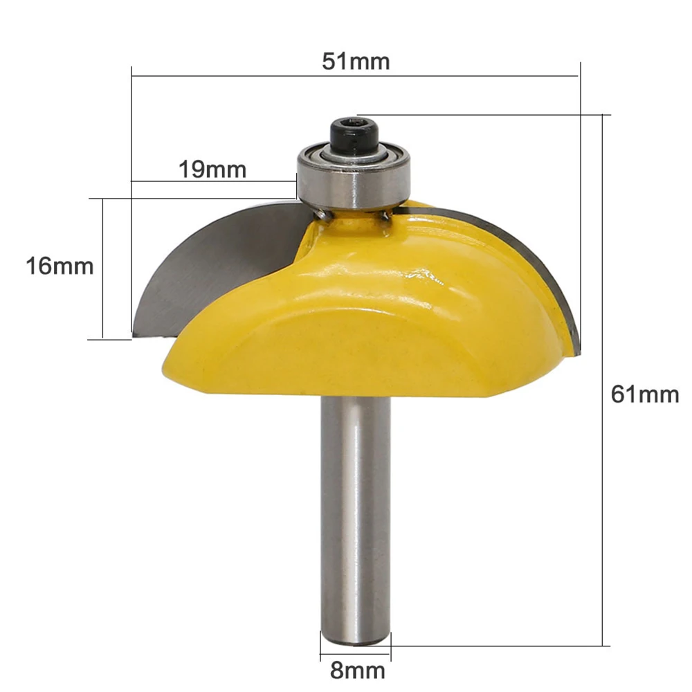 8 мм Круглый хвостовик поднятый панельный шкаф дверная фреза Набор бит