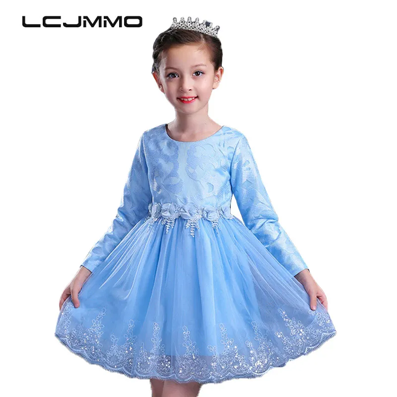 Новое Брендовое вечернее платье для девочек LCJMMO 2017 одежда принцессы маленьких