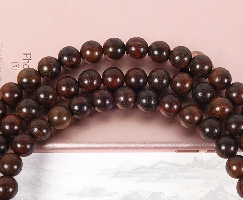 Многослойные четки Мала браслеты для женщин агарвуд Эбеновое дерево палисандр