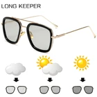 Солнцезащитные очки с квадратными фотохромными линзами для мужчин и женщин, брендовые дизайнерские очки Тони Старка, Железного человека, для вождения, UV400