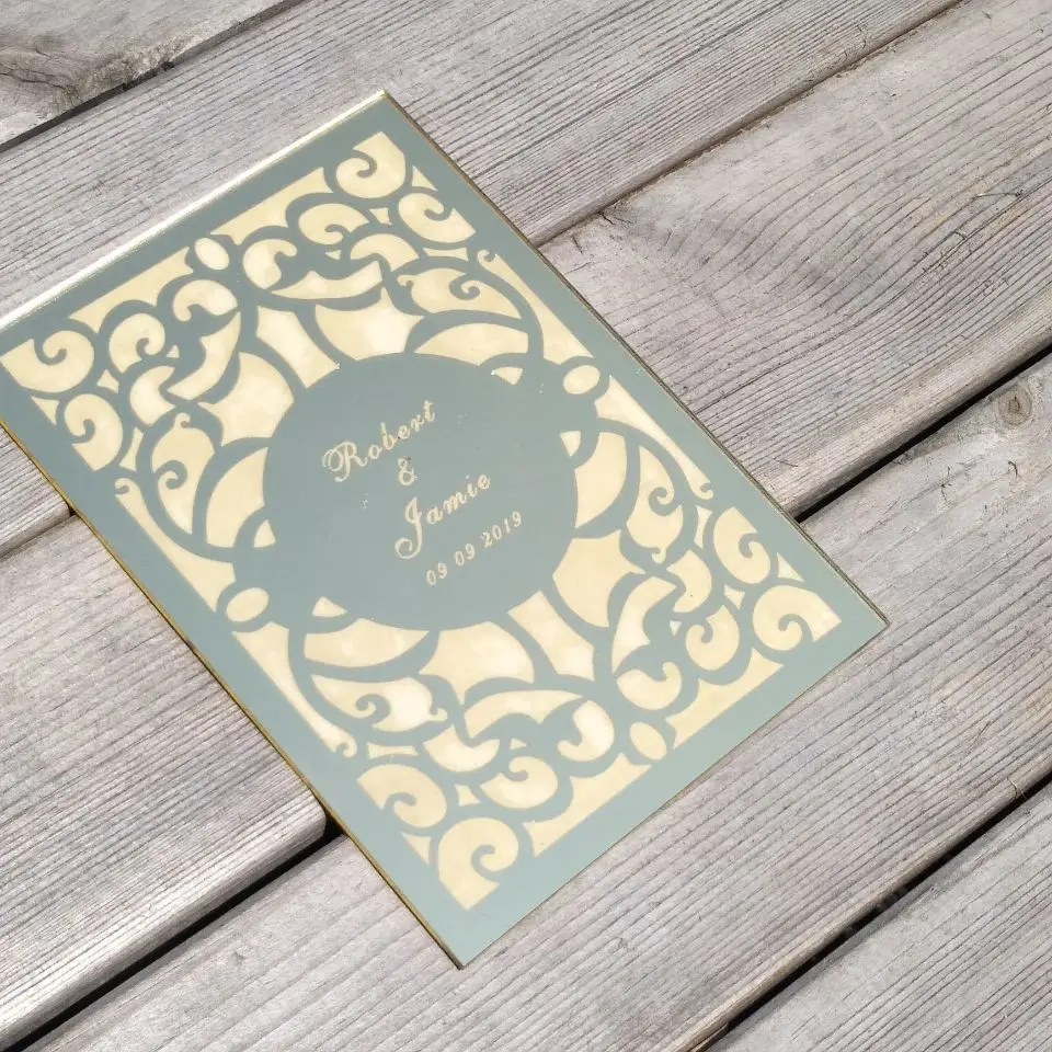 Индивидуальная зеркальная Обложка гостевая книга альбом ажурная Свадебная