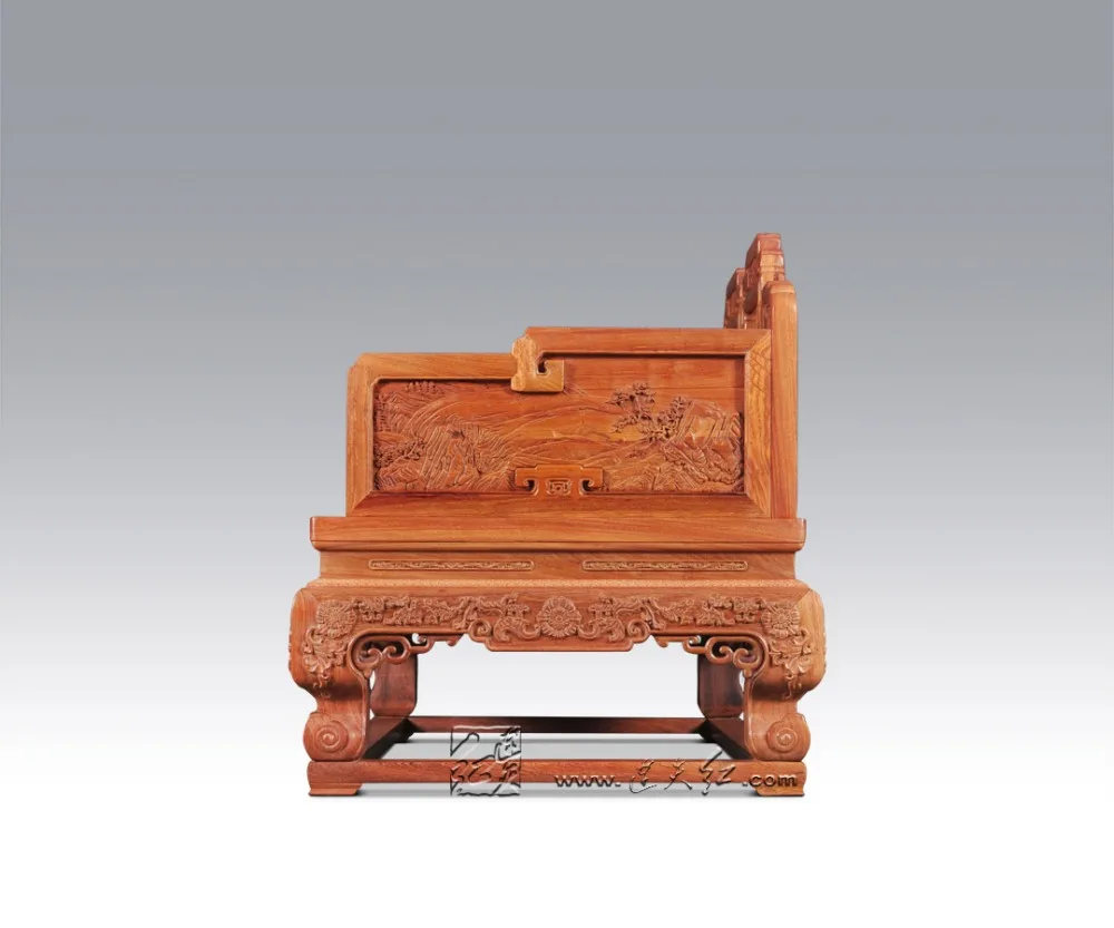 Двухместный двойной стул мебель из китайского королевского палисандра для