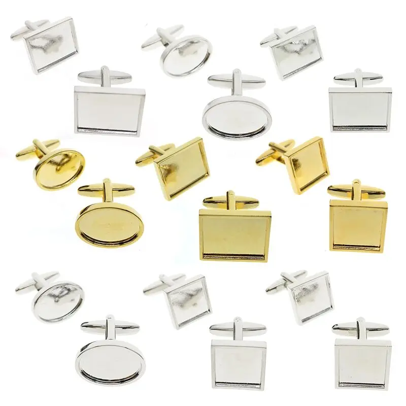 Cuffarts 2018 DIY Mens Cufflinks Wholesale Different Size Tie Clip Cuff Links Gemelos Men Jewelry Gift Party | Украшения и