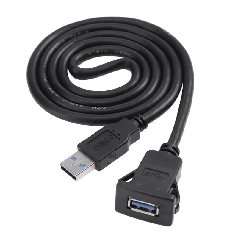 1 м/3,3 фута один порт USB3.0 штекер к USB3.0 Женский Автомобильный Кабель для скрытого монтажа к женскому удлинителю автомобильные аксессуары USB