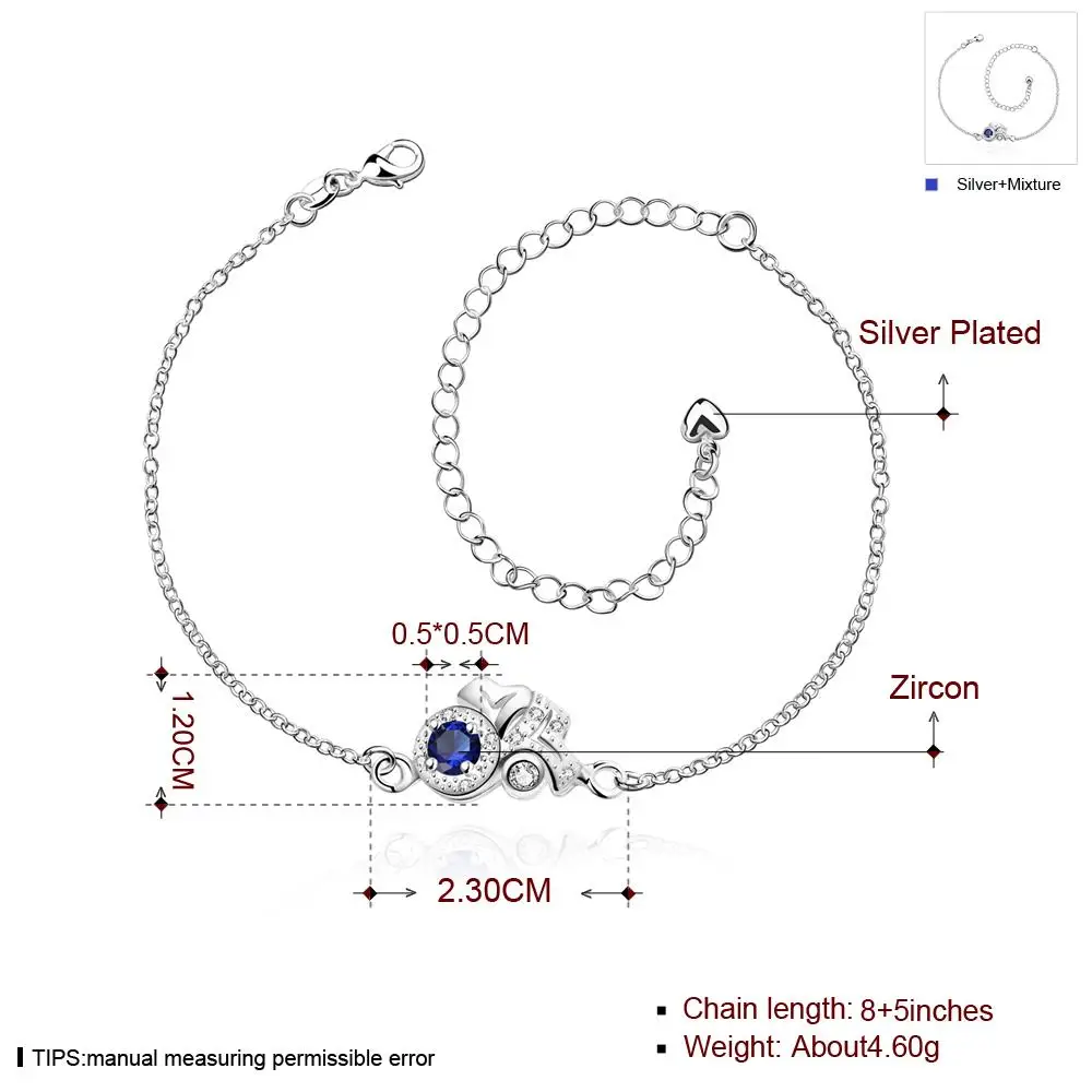 Браслеты с изображением растений cheville tornozeleira bijoux pour pied glass Синий Красный rojos серебряный цвет marque de Lux egipto Dahu Rico ножные браслеты - Окраска металла: blue