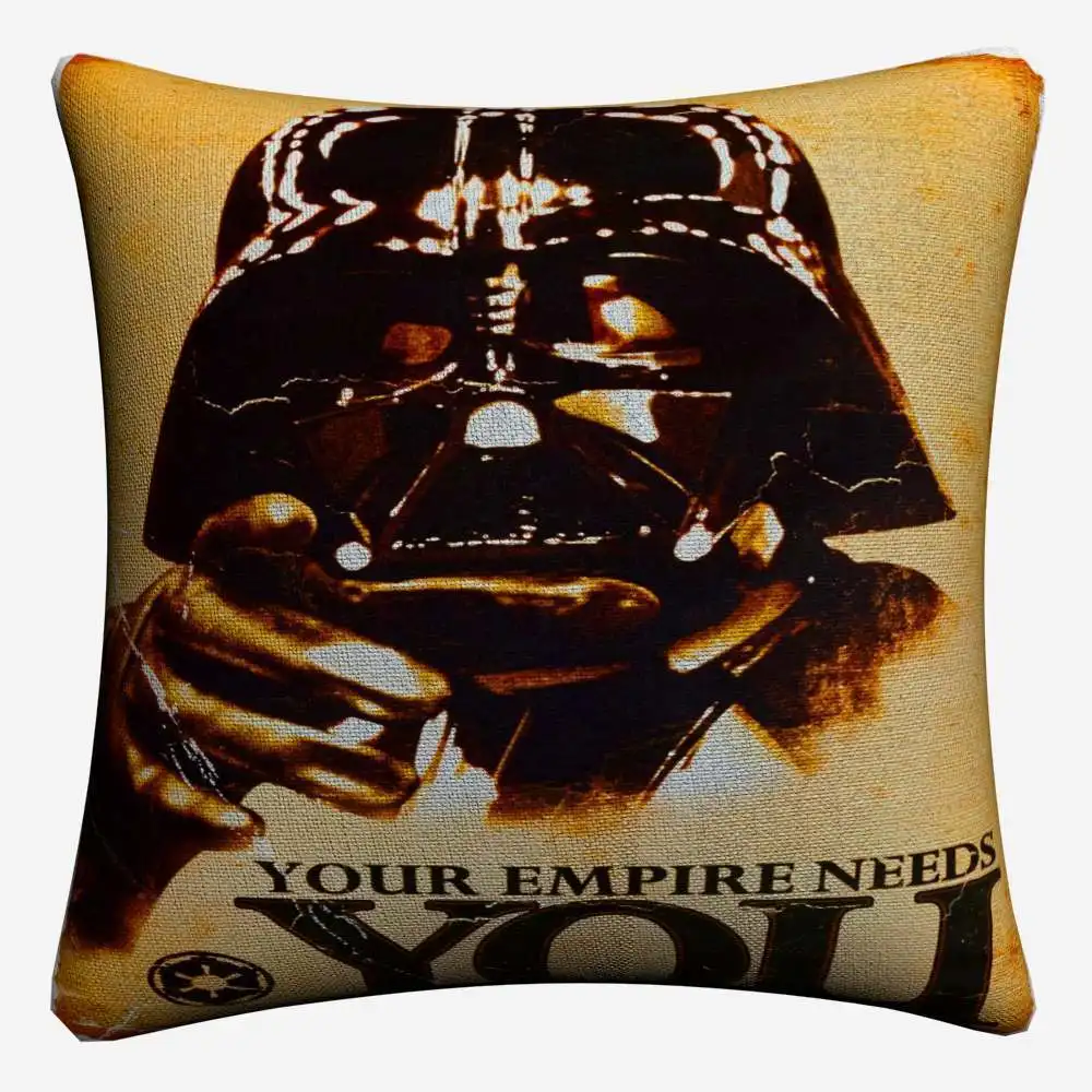 Винтажная мягкая хлопковая льняная наволочка Darth Vader Chewbacca 45x45 см винтажная наволочка для Диванный домашний декор Almofada - Цвет: 2