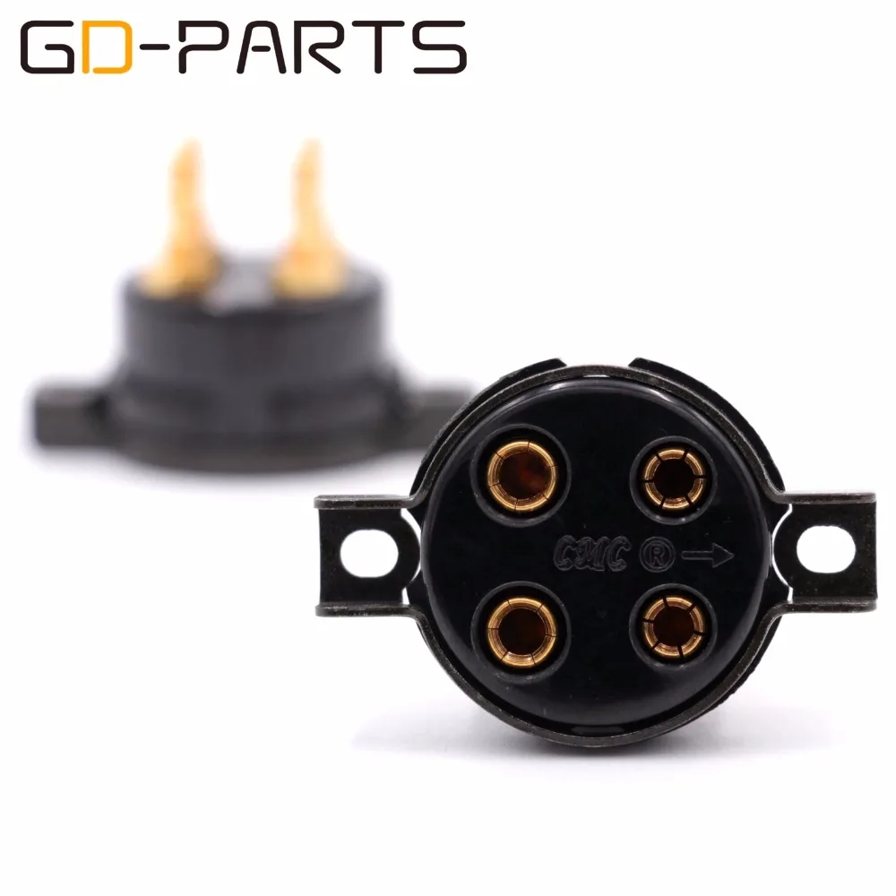 GD-PARTS CMC бакелит 4pin гнездо трубки для 2A3 300B FU-811 274A 572B позолоченная медная булавка Hifi винтажный усилитель DIY