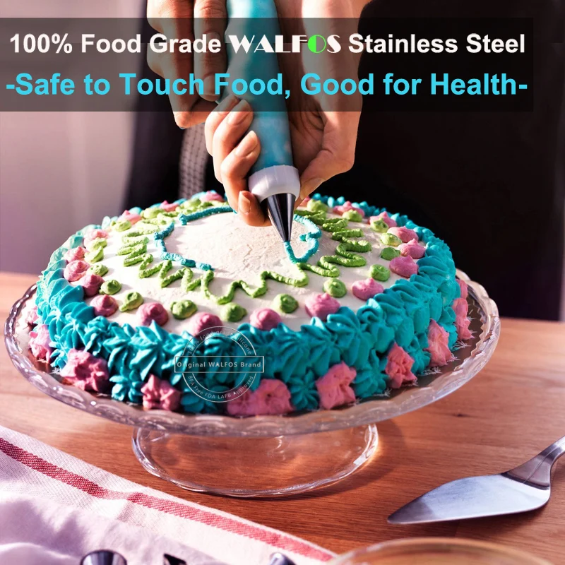 WALFOS 8 шт./компл. силиконовая глазурь трубопровод Крем кондитерский мешок + 6 сопла