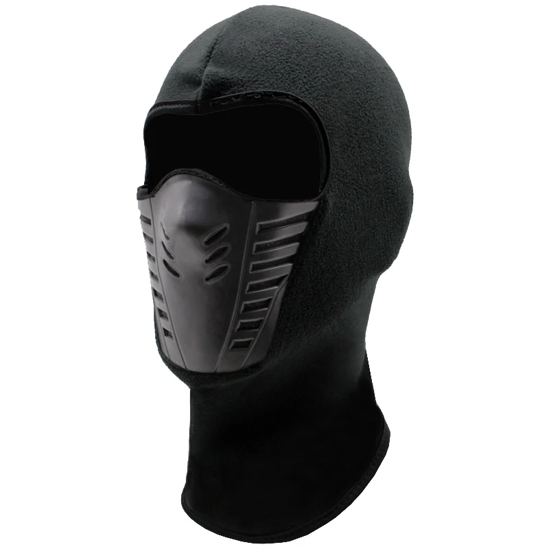Black Mask Мотоциклетная маска ветрозащитная велосипедная маска для лица Теплая Флисовая Балаклава мотоциклетная маска для спорта на открытом воздухе шарф сноуборд велосипед Лыжная маска - Цвет: Black Mask