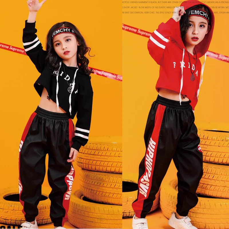 Детская толстовка рубашка брюки-джоггеры одежда в стиле хип-хоп наряды для джаза