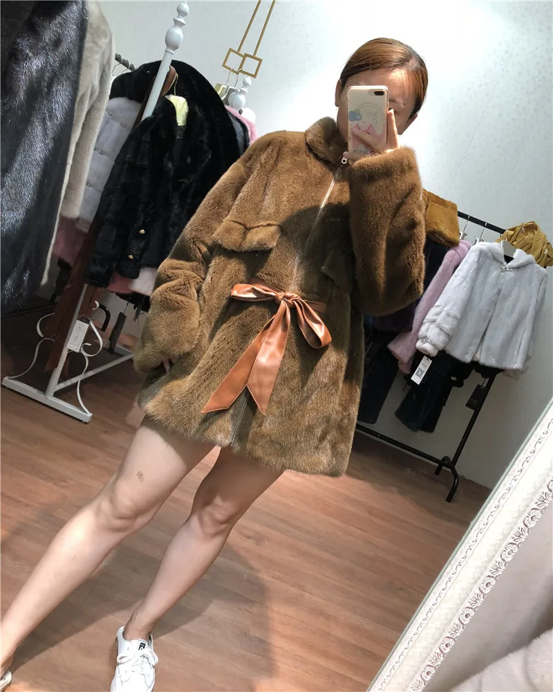 Женская длинная шуба из цельной норки бархатная зимняя куртка 2019 | одежда