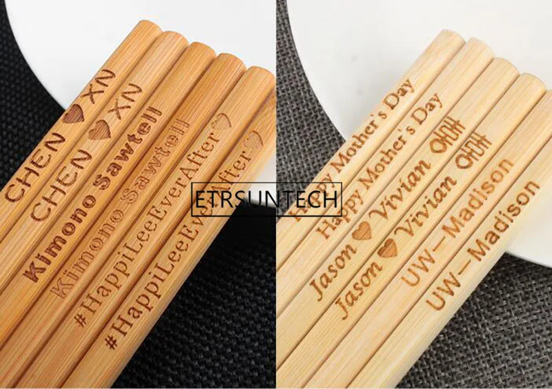 100 пар бамбуковых палочек для еды персонализированные свадебные сувениры и