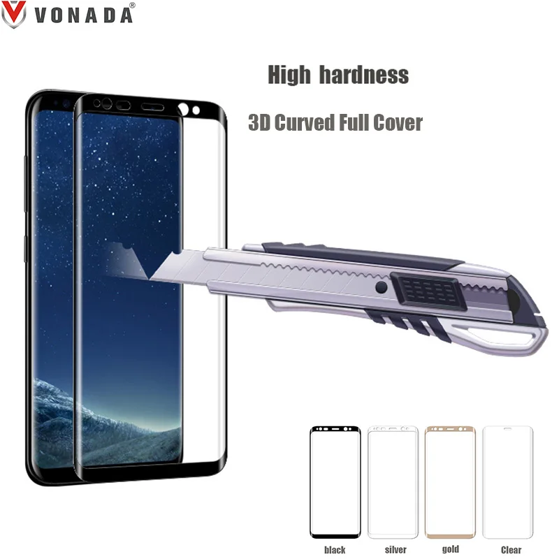 100% Подлинная 3D изогнутая полностью закаленное стекло ЖК экран Защитная пленка
