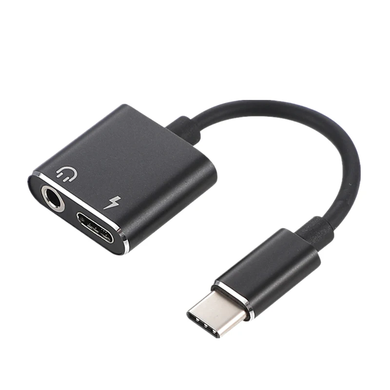 Тип C адаптер с разъемом подачи внешнего сигнала Aux USB Type до 3 5 мм разъем для