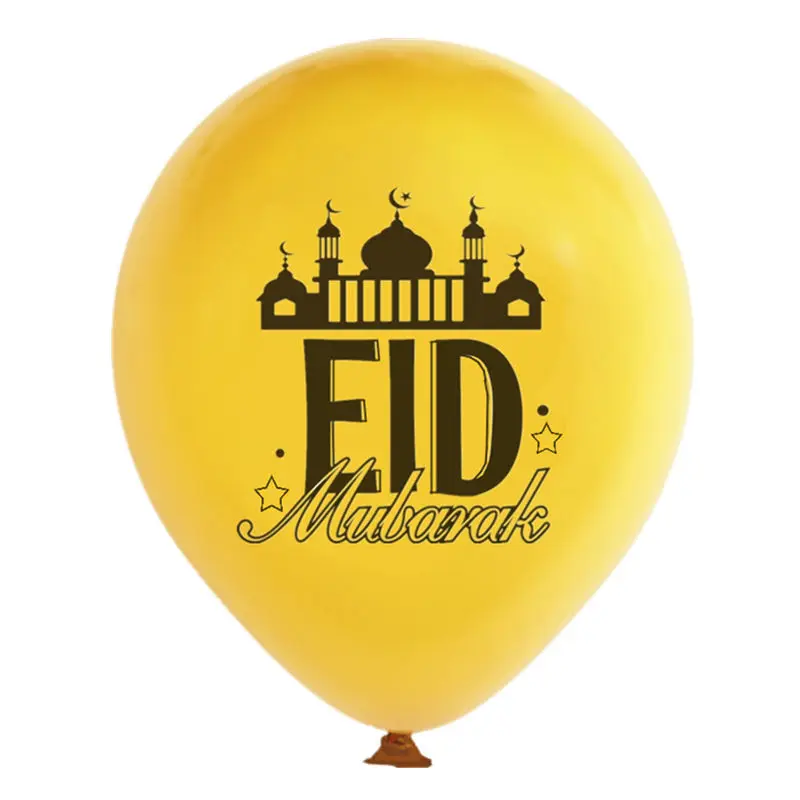 10 шт. мусульманские Eid Mubarak воздушные шары золотой черный Гелий Латекс исламский