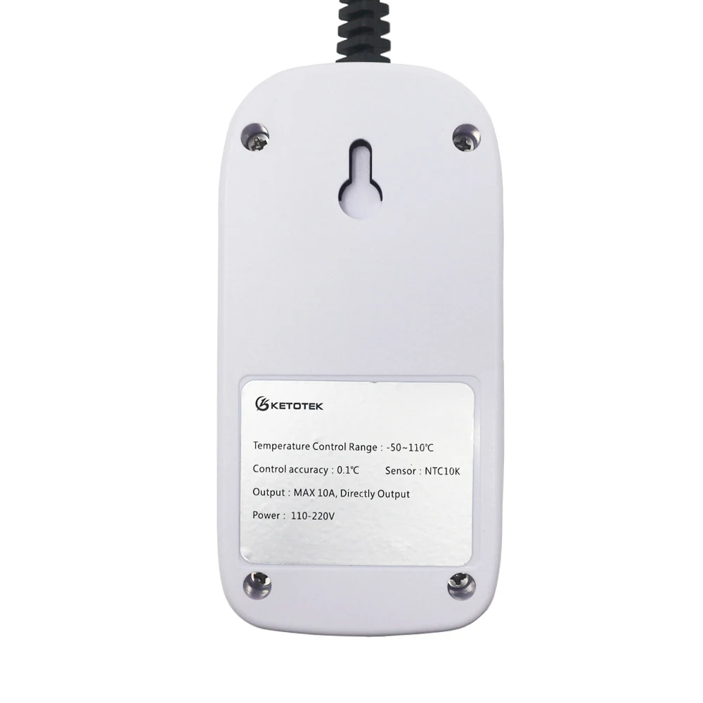 KT3008 KT3009 Цифровой термостат регулятор Plug-50~ 110C Температура контроллер переключатель переменного тока 110-220V микрокомпьютер с NTC Сенсор