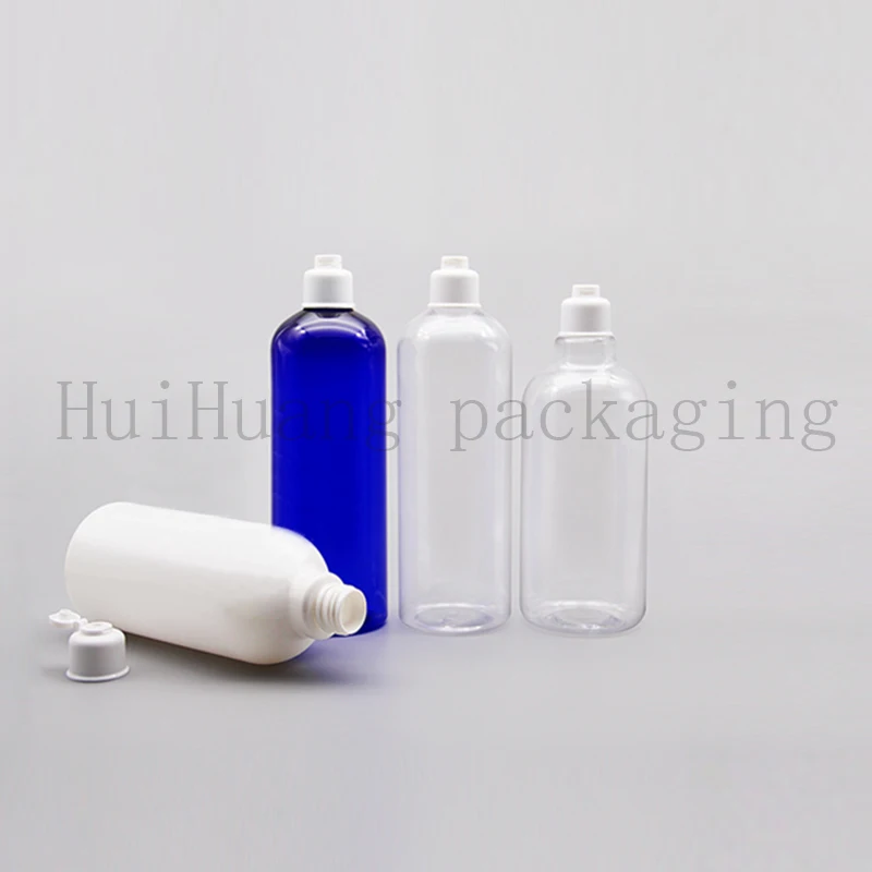 

12pc 500ml plastic PET empty bottle with flip top cap,cream lotion bottle containers BPA free refillable bottles for cosmetics