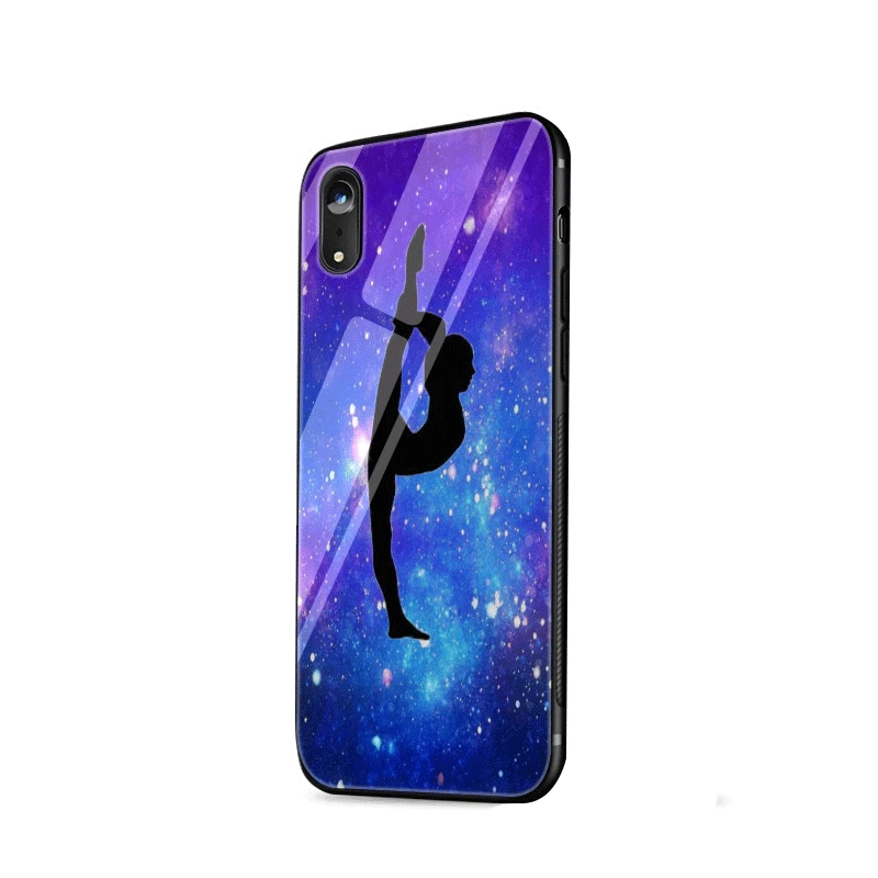 Чехол из закаленного стекла для iPhone 6 6s 7 8 Plus 5 5S SE X XS XR Max чехол гимнастики масляной