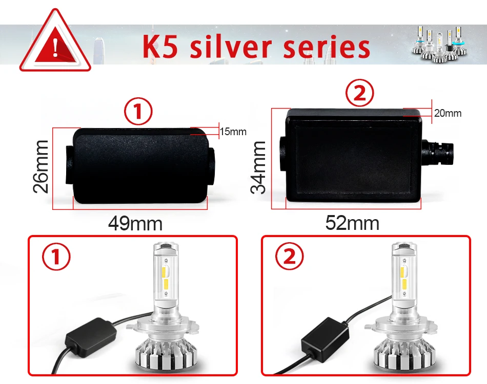HLXG 2 шт. H1 H3 H11 H4 Canbus H7 светодиодный лампы 4300 К 6000 К 10000LM фар автомобиля комплект 50 вт H8 H9 9005 9006 Авто Фары противотуманные фонари