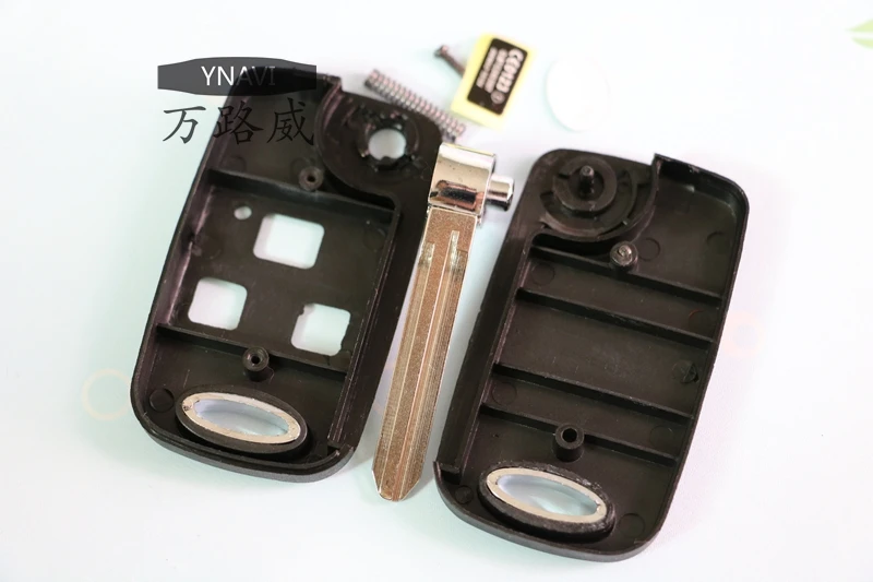 YNAVI Free Shipping Car Key Cover 3 Buttons Fob Replacement Shell Flip Folding Housing Fit For Toyota Camry Toy43 With Logo | Автомобили и