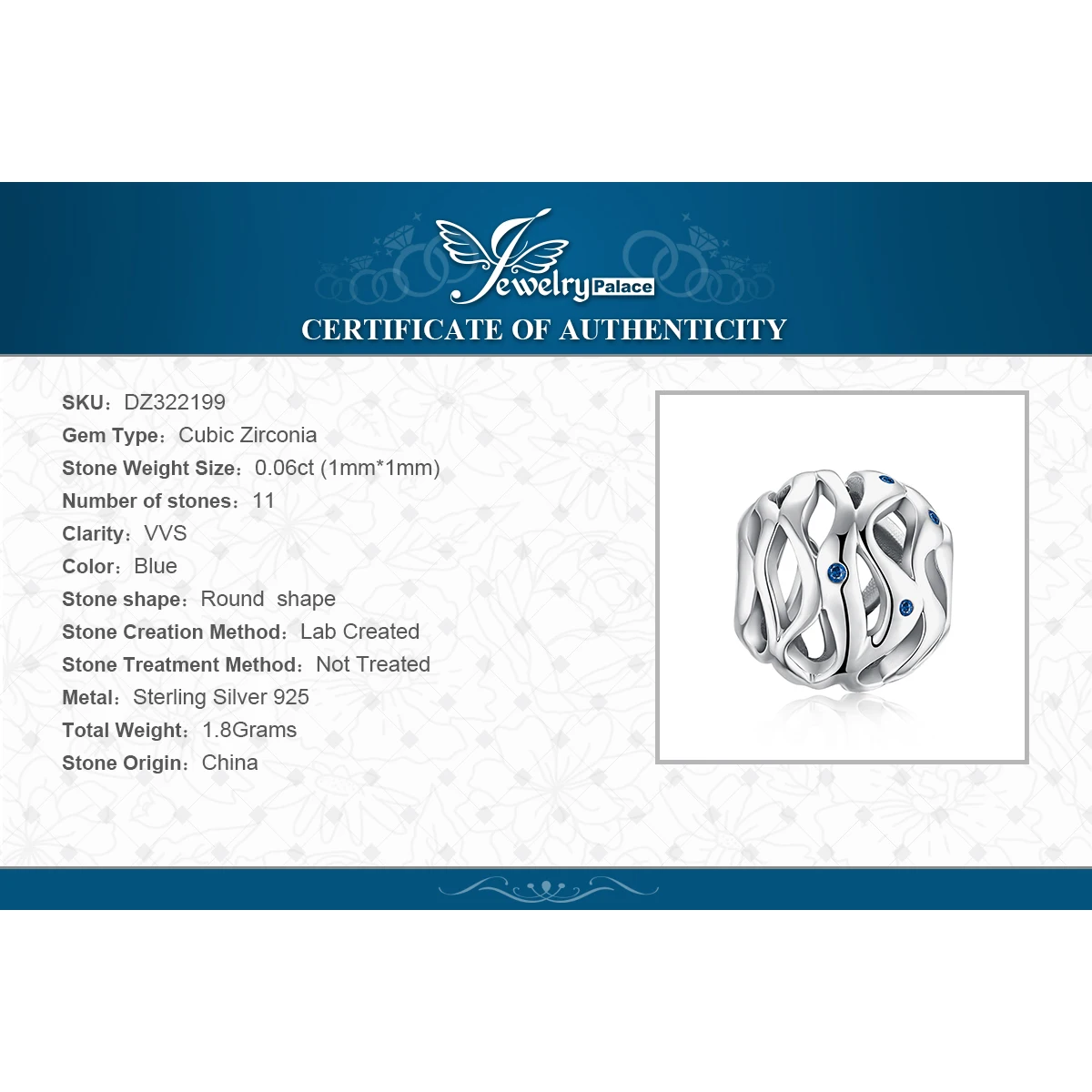 JewelryPalace Waves 925 Sterling Silver Beads Charms Original Fit Bracelet original Jewelry Making | Украшения и аксессуары