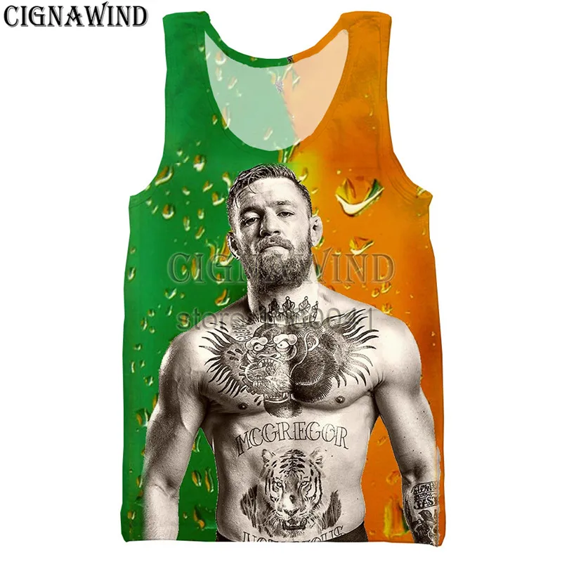 Новая популярная майка для мужчин/женщин серия conor mcgregor жилеты с 3D принтом в стиле