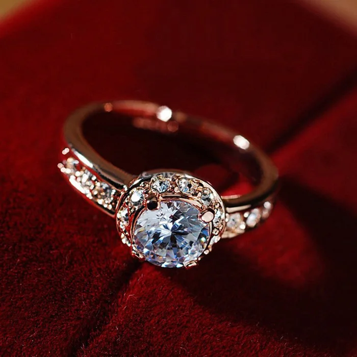 Бижутерия Italiana Rigant роскошные свадебные кольца с фианитами AAA для женщин оптовая