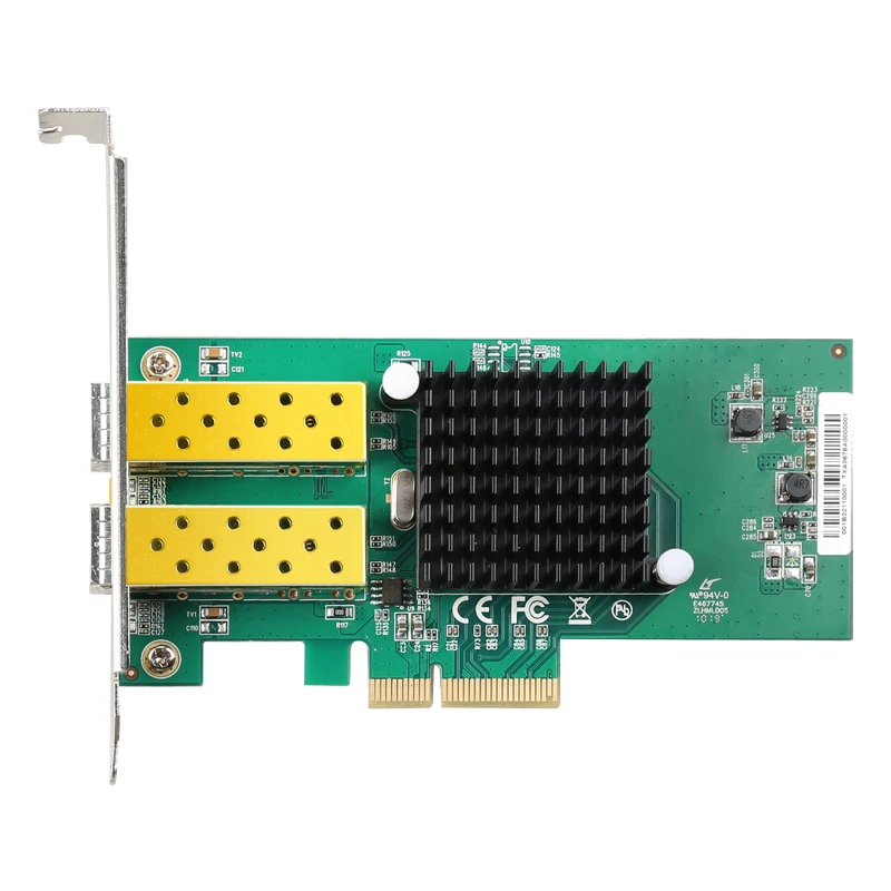 Сетевая карта DIEWU с 2 портами SFP 1G оптоволоконная сетевая PCIe 4X Серверная Lan Intel