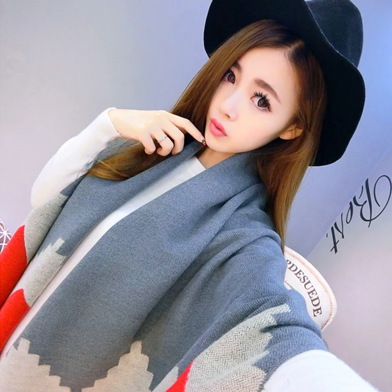 В моде Длинные Женщин Шарфы Зима Украл Пашмины Шерсти Шарф Кашемира Дизайнер