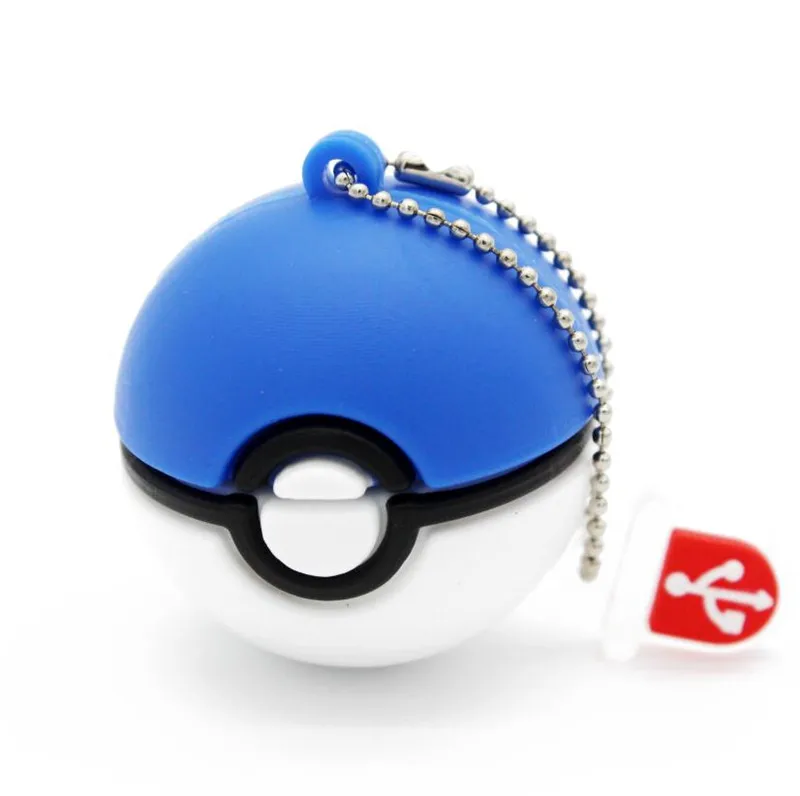 JASTER Pokemon usb флеш-накопитель Pocket Monster Poke Ball Pikachu Флешка 4 ГБ 16 ГБ 32 ГБ 64 ГБ u диск memory stick модная - Цвет: Blue