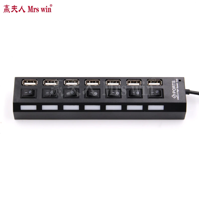 Суперскоростной 7 портовый хаб светодиодный индикатор 5 Гбит/с для ноутбуков ПК