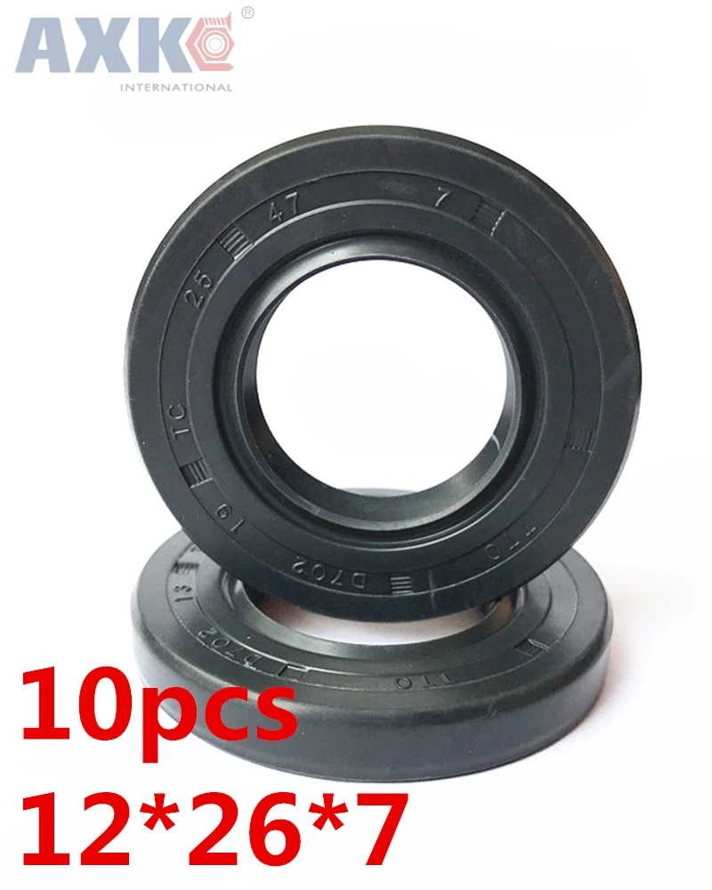 

AXK 10 шт. tc12 x 26x7 каркасный масляный уплотнитель 12*26*7, фотомагнитная Нитриловая Резина