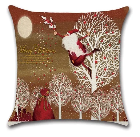 2 шт. Рождественский олень Санты лампа дерево носки подушка диван спальня