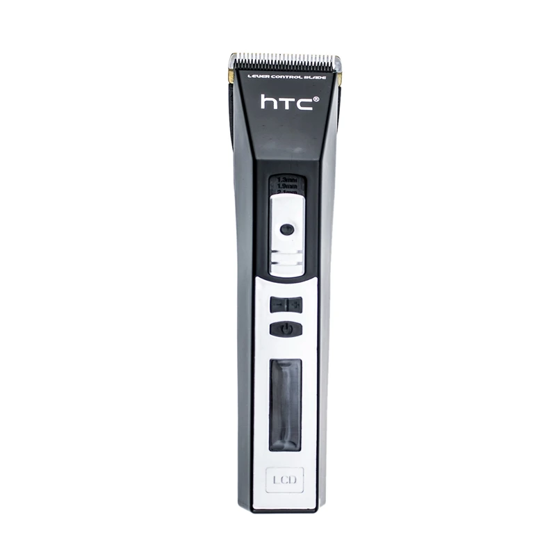 Htc Lcd электрическая машинка для стрижки волос, электробритва, профессиональный триммер для волос, мотор, острый и светильник, набор лезвий с 4 размерами