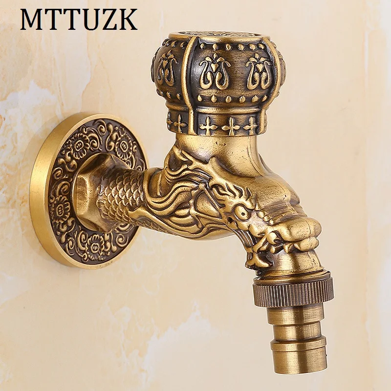 MTTUZK Ретро садовый кран для биде Античная латунная отделка ванная комната