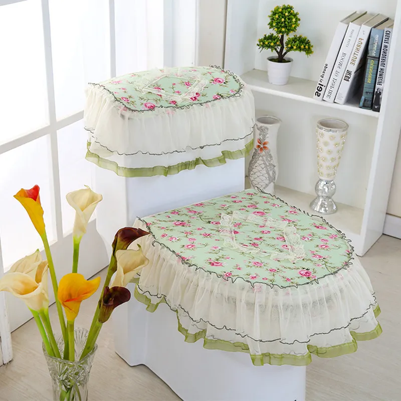 3 шт./компл. набор для ванной комнаты и туалета коврики туалета|toilet seat cushion|lace