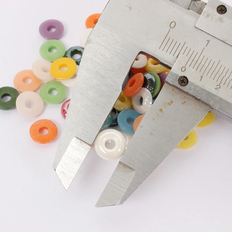 Новый стиль форма кольца смешанные цвета Керамический жемчуг 8 мм 12 Flatback клей на