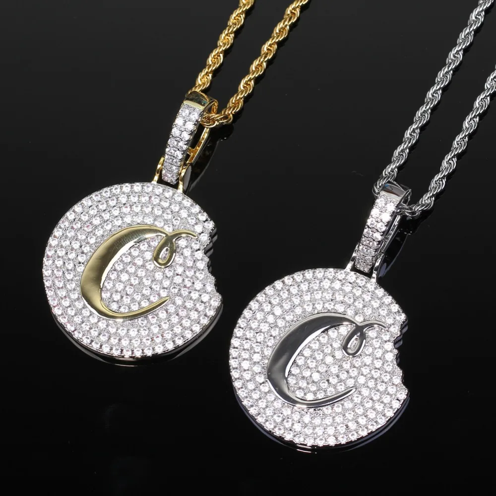 ICED OUT CZ кулон ожерелье латунь mirco установка циркониевое ожерелье кубической формы хип хоп bling CN084
